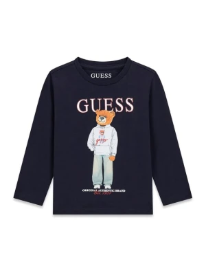 Guess Bluzka N6YI06 K3794 Granatowy Regular Fit