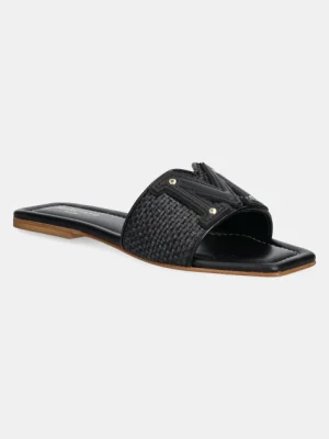 Guess klapki RAMADA RAFIA SLIDE damskie kolor czarny 5GGZ39 7329A