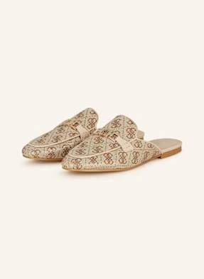 Guess Klapki Typu Mules bommy2 gold