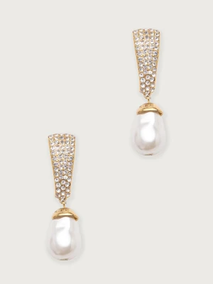 Guess kolczyki damskie PEARLY złoty