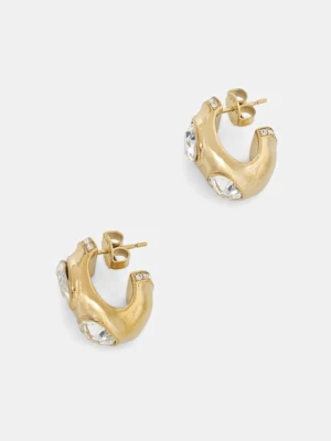 Guess kolczyki damskie ze stali nierdzewnej z cyrkonią MAMOUNIA