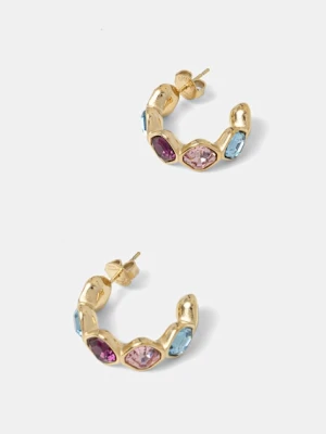 Guess kolczyki damskie ze stali nierdzewnej z kryształem MAMOUNIA