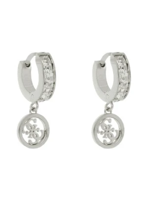 Guess Kolczyki Huggie Me JUBE03 147JW Srebrne rodowanie