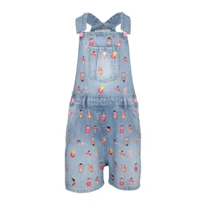Guess Kombinezon RIGID DENIM SHORTALL | Regular Fit