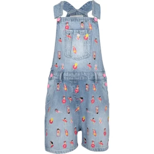 Guess Kombinezon RIGID DENIM SHORTALL | Regular Fit