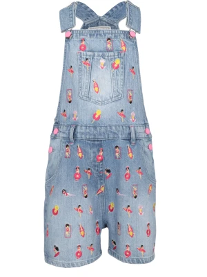 Guess Kombinezon RIGID DENIM SHORTALL | Regular Fit