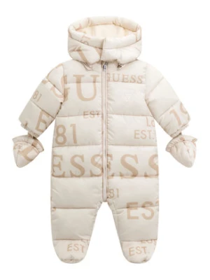 Guess Kombinezon zimowy H5BW00 WCFM0 Écru Regular Fit