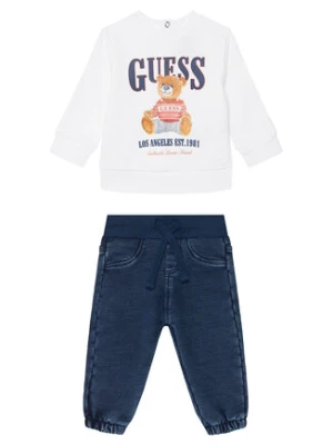 Guess Komplet bluza i spodnie materiałowe I5BG01 KAD74 Biały Regular Fit