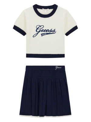 Guess Komplet bluzka i spódnica J6YG02 Z0829 Kremowy Regular Fit