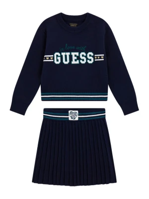 Guess Komplet bluzka i spódnica K6YG02 Z0815 Granatowy Regular Fit
