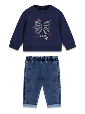 Guess Komplet bluzka i spodnie A6BG16 K6140 Granatowy Regular Fit