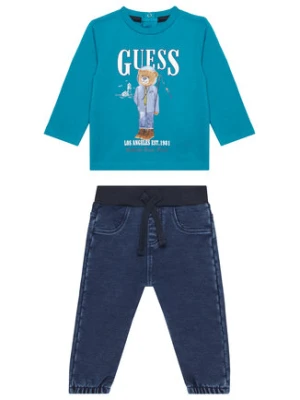 Guess Komplet bluzka i spodnie I5BG13 I3Z14 Niebieski Regular Fit
