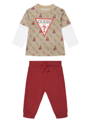 Guess Komplet bluzka i spodnie I5BG17 I3Z14 Czerwony Regular Fit