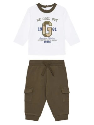 Guess Komplet bluzka i spodnie I5YG06 K8HM4 Biały Regular Fit