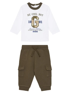 Guess Komplet bluzka i spodnie I5YG06 K8HM4 Biały Regular Fit