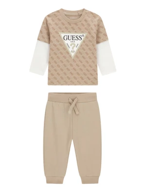 Guess Komplet bluzka i spodnie I6YG01 K3964 Beżowy Regular Fit