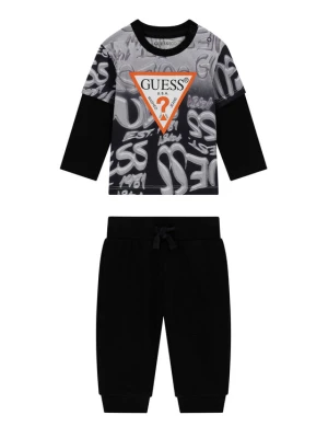 Guess Komplet bluzka i spodnie I6YG01 K3964 Czarny Regular Fit