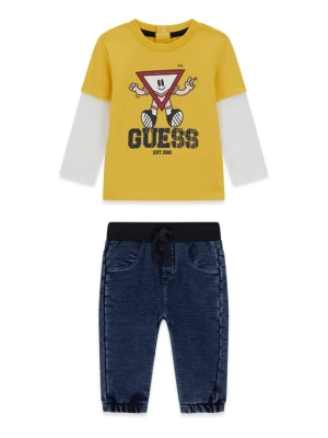 Guess Komplet bluzka i spodnie I6YG04 K3973 Żółty Regular Fit