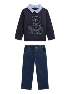 Guess Komplet bluzka i spodnie N5BG15KAX74 Granatowy Regular Fit