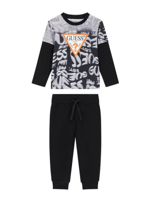 Guess Komplet bluzka i spodnie N6YG02 K4077 Czarny Regular Fit