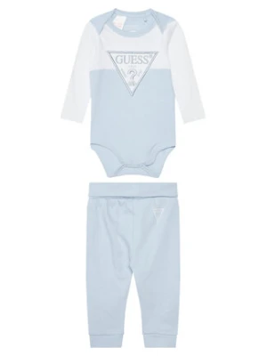 Guess Komplet body i spodnie H5YW08 J1314 Niebieski Regular Fit