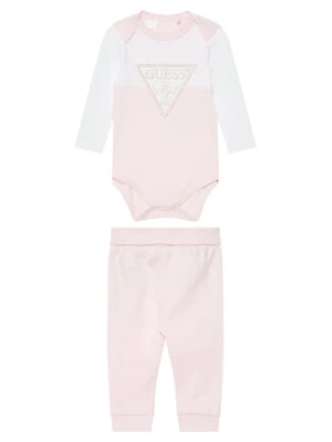 Guess Komplet body i spodnie H5YW08 J1314 Różowy Regular Fit