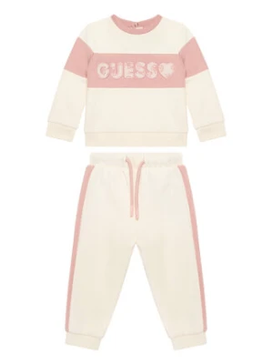 Guess Komplet dresowy A5BG11 KAV34 Écru Regular Fit