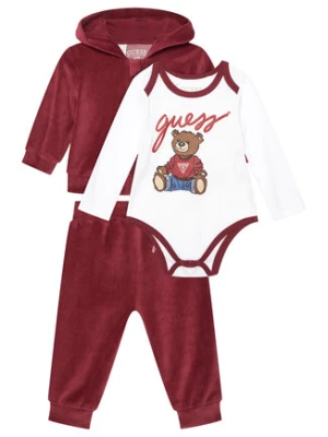 Guess Komplet dresowy H5BW07 KAVN4 Bordowy Regular Fit