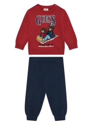 Guess Komplet sweter i spodnie materiałowe I5BG04 Z2BB0 Czerwony Regular Fit