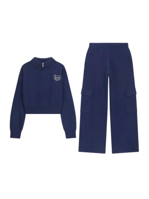 Guess Komplet sweter i spodnie materiałowe J6BG01 Z1287 Granatowy Regular Fit
