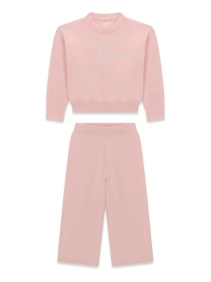 Guess Komplet sweter i spodnie materiałowe K6BG04 Z1291 Różowy jasny Regular Fit
