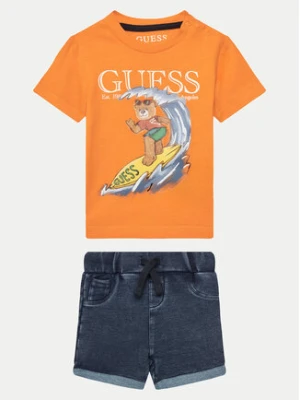 Zdjęcie produktu Guess Komplet t-shirt i spodenki I5GG15 K8HM4 Pomarańczowy Regular Fit