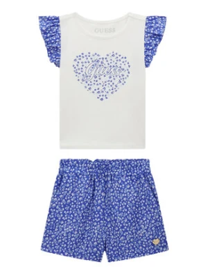 Guess Komplet t-shirt i spodenki K6GG00 K6YW0 Niebieski Regular Fit