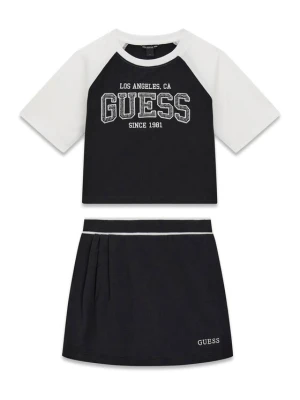 Guess Komplet t-shirt i spódniczka J6YG03 K3923 Czarny Regular Fit