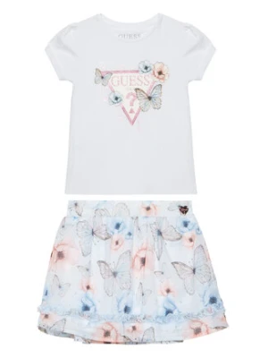 Guess Komplet t-shirt i spódniczka K6RG07 K6YW0 Biały Regular Fit