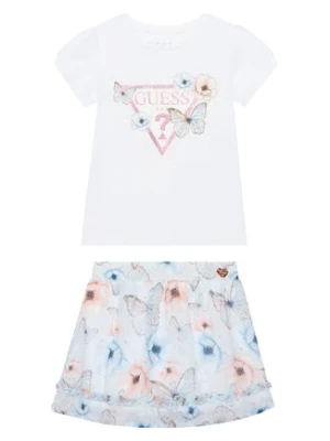 Guess Komplet t-shirt i spódniczka K6RG07 K6YW0 Biały Regular Fit