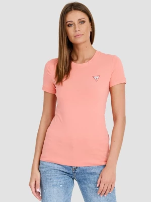 GUESS Koralowy t-shirt Mini Triangle Tee