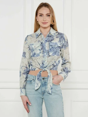 GUESS Koszula ADELAIDE | Cropped Fit niebieski