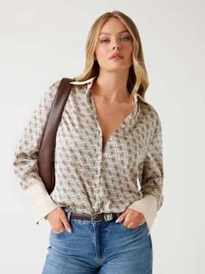 GUESS Koszula ALEXANDRA | Regular Fit beżowy