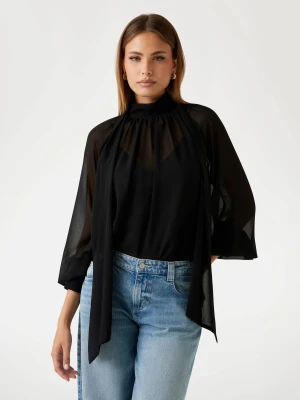 GUESS Bluzka Audrine | Loose fit czarny