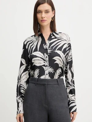 Guess koszula CONCETTA damska kolor czarny regular z kołnierzykiem klasycznym W5YH03 WF1T2