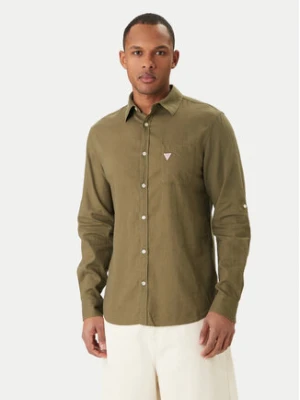 Guess Koszula F6GH06 WG3L0 Zielony Regular Fit