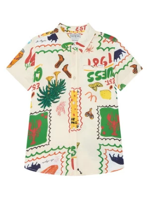 Guess Koszula L6GH02 WG5V0 Beżowy Regular Fit