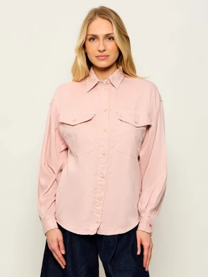 GUESS Koszula LARA | Relaxed fit | z dodatkiem lnu