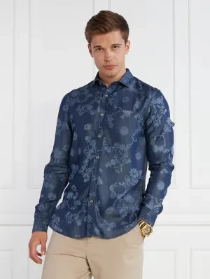 GUESS Koszula LS SUNSET FLO | Slim Fit