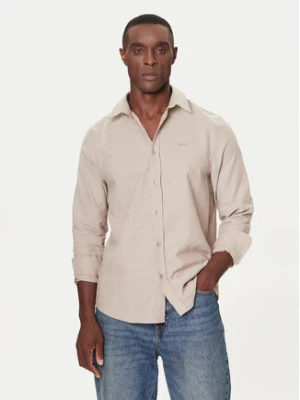 Guess Koszula M5BH26 W1961 Beżowy Regular Fit
