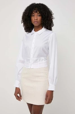Guess koszula MONICA damska kolor biały regular z kołnierzykiem klasycznym W4GH09 WAF10
