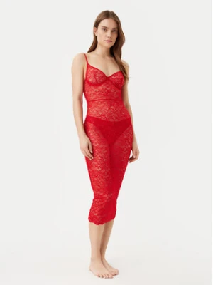 Guess Koszula nocna O5RK00 KBGT0 Czerwony Regular Fit