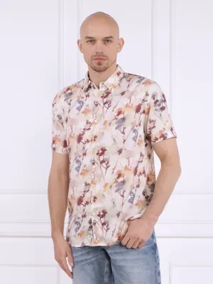 GUESS Koszula RAYON DSRT POPPY | Slim Fit