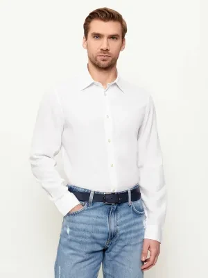 GUESS Koszula | Regular Fit | z dodatkiem lnu